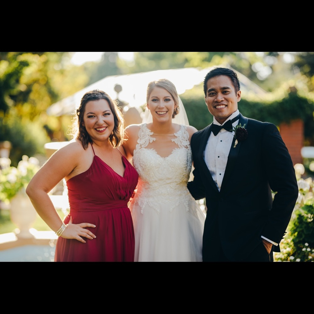 Pink bridesmaid dress. Halter. Only worn once.